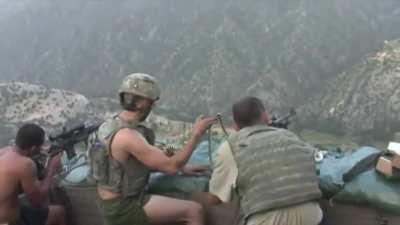 Firefight Between U.S. Army and Insurgents at Outpost Restrepo, Korengal Valley (Afghanistan)