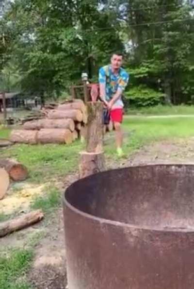 To chop wood