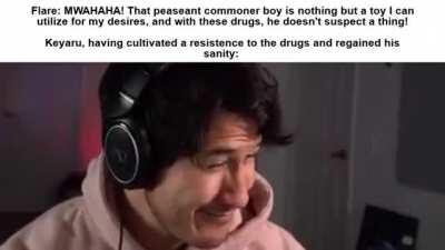 He got you there, Flare