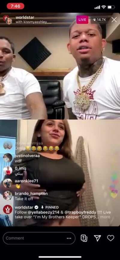 Nipslip on Worldstar’s IG Live