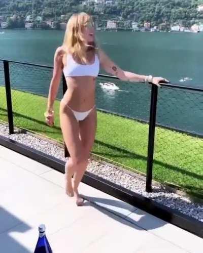 Dancing at the waterfront