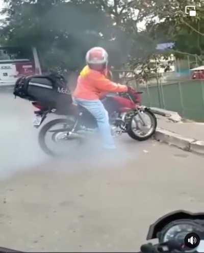 Burning out the tire