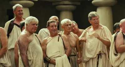 Carmen Electra Kicks a Man in the Balls in Meet the Spartans (2008)