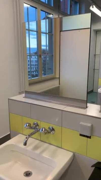 Perfectly aligned heater & window trough mirror