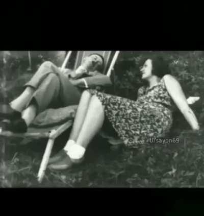 Eva Braun with her husband