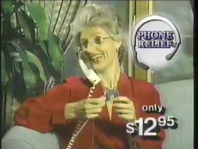 A hands-free telephone headset ad, 1993
