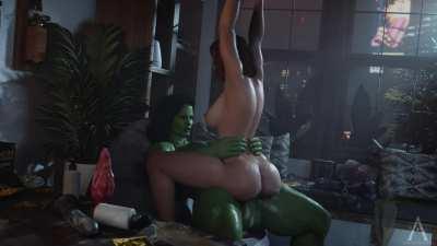 She-Hulk x Black Widow - Late Night Workout (Amazonium)