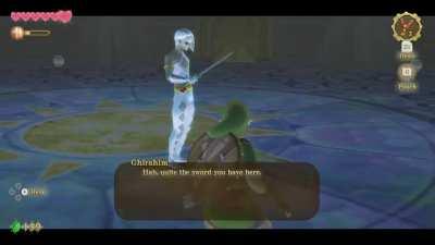 Playing skyward sword HD and this happened, don’t remember it happening it the original so was pretty surprised