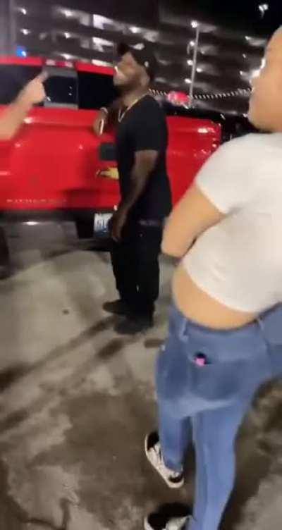 Drunk girl slaps a guy but he retaliates immediately.