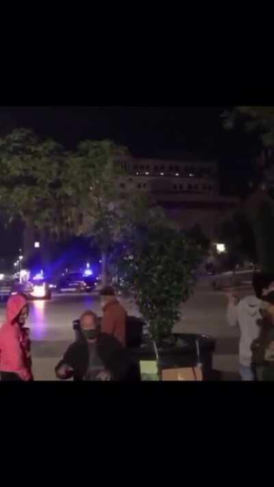 Man plays piano as terror rages on. Welcome to 2020