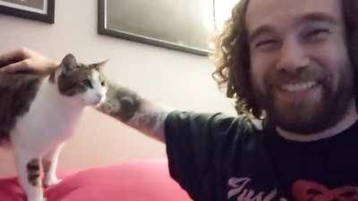 Bacon gets super loud if you try to help him make some biscuits.