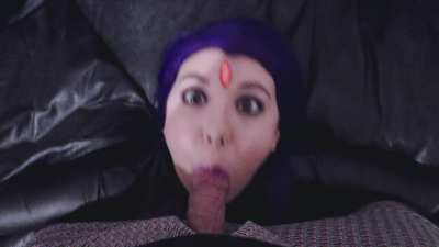 Raven loves to get throated (Violett Belle)