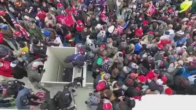 Jan 6 2021: Why has this video been scrubbed? Because people dressed - all in black - broke the capitol door? Bc - true - protestors tried to stop them? This shouldn't be memory holed!!!