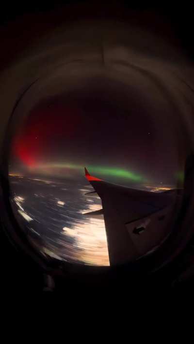 Northern Lights from the plane window