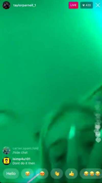 Compilation I made of her showing her nips on Live