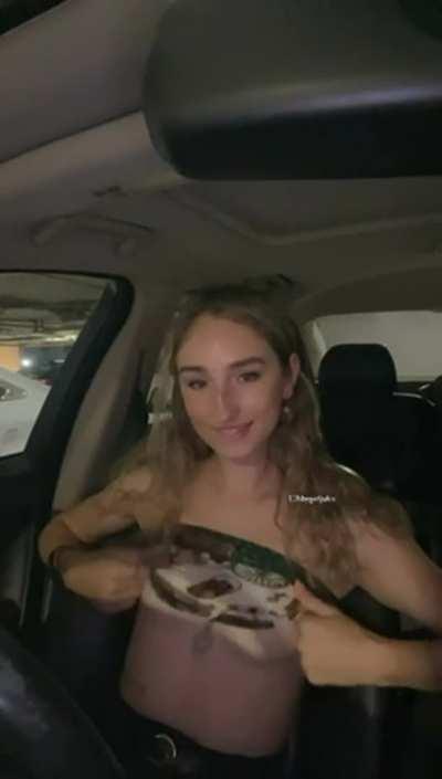 Thought I’d give you a flash before I meet up with friends [GIF]