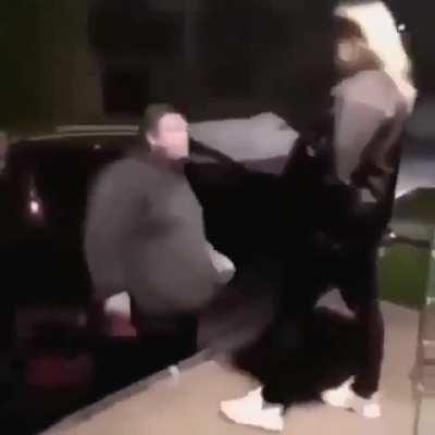 Hit a guy get dragged to the ground