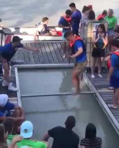 The way he hits and rolls off