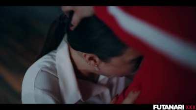 Eden Ivy sucking her own FUTA clone