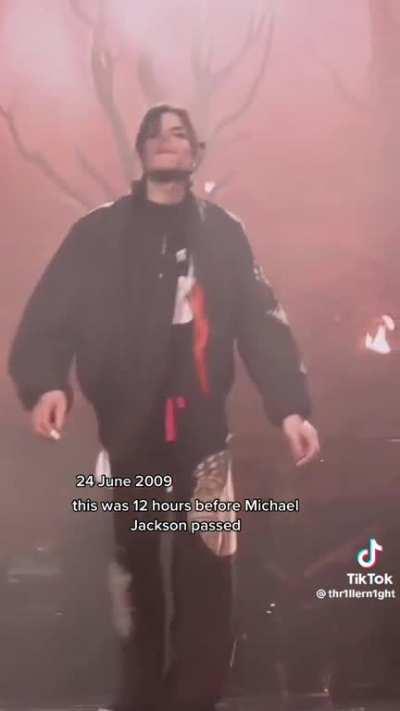 his last moment on stage, last song he sang, his final message, save the earth.