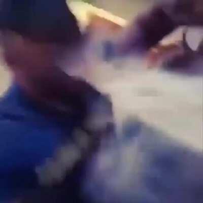 Putting a fire extinguisher in your mouth and activating it is a good way to screw up your lungs.