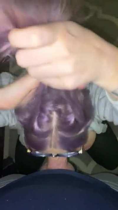 (oc) ponytail + blowjob