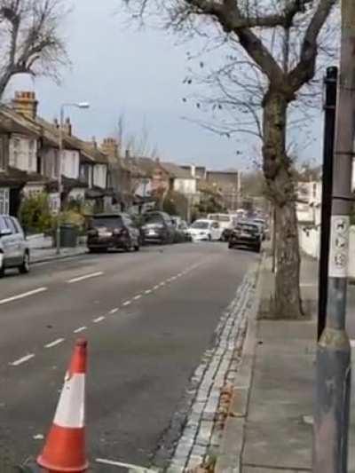 Tow truck driver probably having a bad day