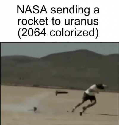 NASA sending a rocket to Uranus, 2020, colorized.