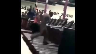 When you get attacked next to a bike rack