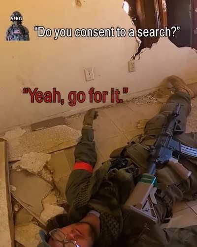 Great sportsmanship during a game of airsoft