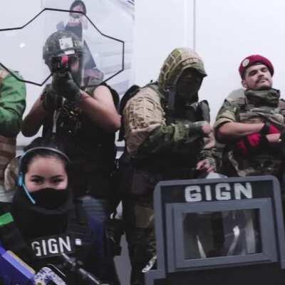 All of my siege buddies at a con last year