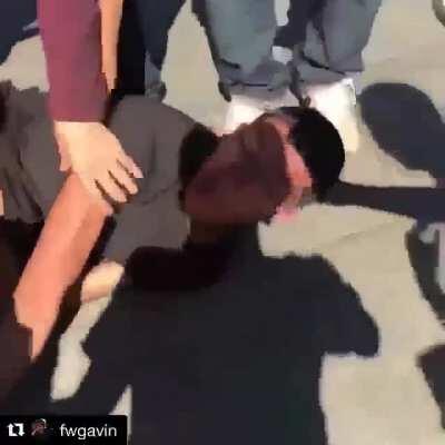 I was told that they guy in the grey was a boxer and was send juvenile or something