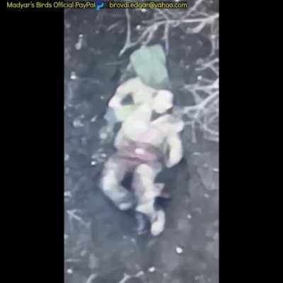 Madyar - UA drone recon. Artillery taking out an assault group of 9 near Soledar - PART 2. 20 Jan. Subtitled