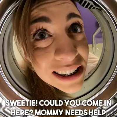 StepMom Gets Stuck In Washing Machine