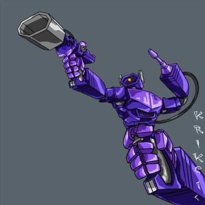 after @Makotron and a comment by @Crazy-Wishbone2620 on reddit

“Imagine if that transformed and the mini gun had an even tinier gun that could also transform and it would just be an infinite loop of tinier and tinier shockwaves”