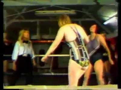Young Ladies Fight in the Ring