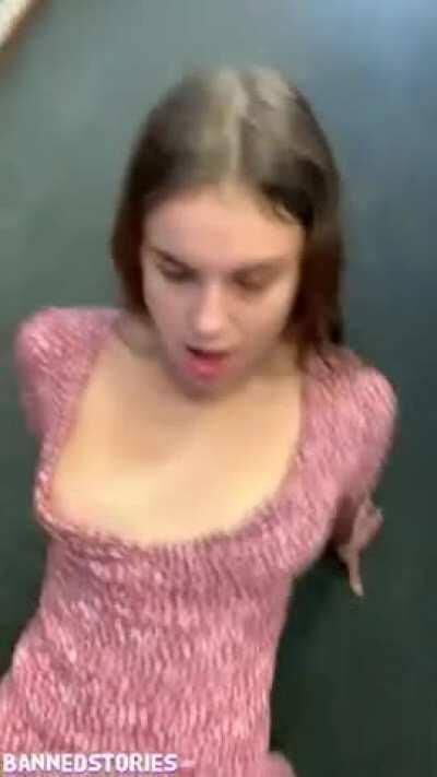 Ellie Eilish - quickie in the public library