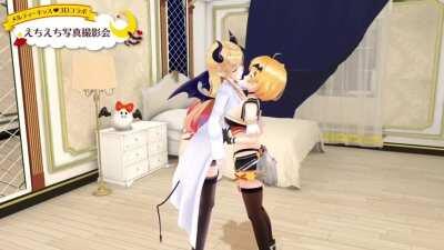 Posting Mel content every day until she has merch, Day 11. Here's a vid of Mel and Choco doing yuri things!