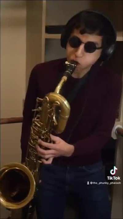 “Angel of Death” on Baritone Sax