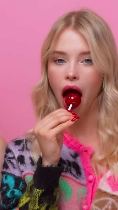 Alla with a lollipop