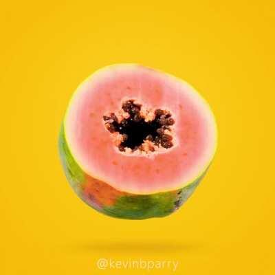 Painstakingly sliced through tropical fruit to create this stop-motion