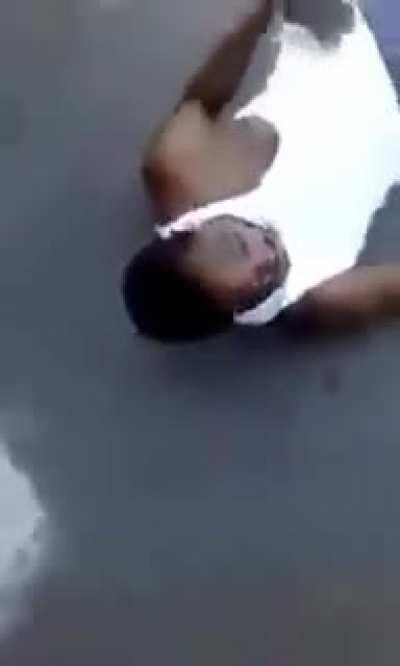 This punk thought his friends would be impressed if he played the 