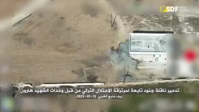 ACV-15 of the SNA struck by an FPV drone of the SDF around Manbij, Syria