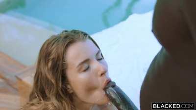 mia melano swallowing BBC cum