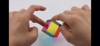 CMY cube is transparent cube that has a different color on each side
