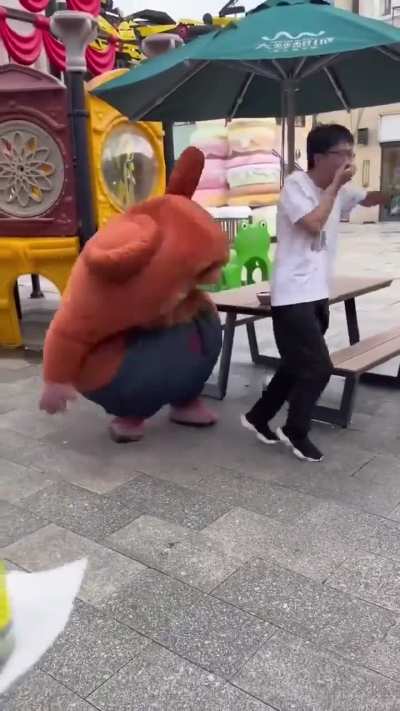 Smelling fermented tofu in a costume..so nasty🤣