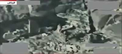 Saudi Air Force targets four Houthis on Saada front. yemen