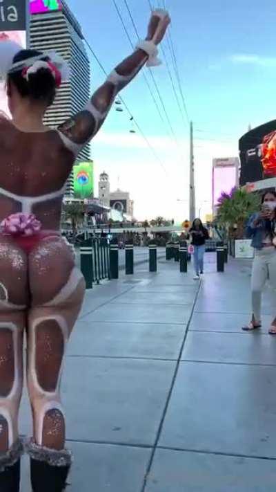 Naked on the strip 😈