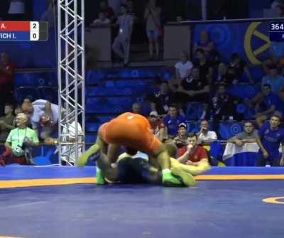 3 minutes of Sargsian bombs the most dynamic and strongest wrestler in the heavier weightclasses in Greco Roman wrestling