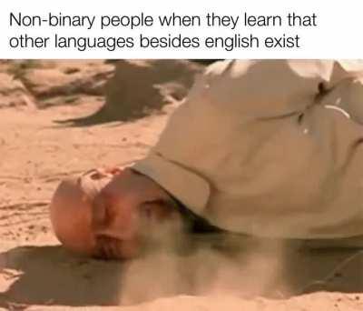 It’s literally impossible to easily refer to a non-binary person in some languages